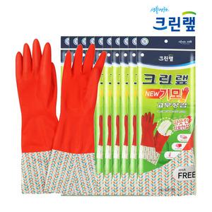 크린랩 기모 고무장갑 10입