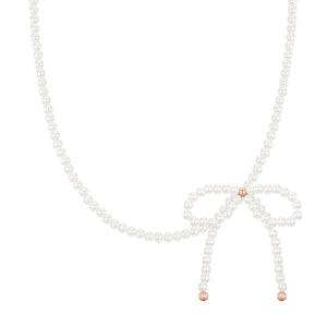 마리엘 리본 진주 비드목걸이 (JJLJNI4BS356SR420)