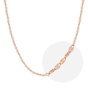 [한국금다이아몬드] 14K 아트 체인 목걸이 줄 핑크 골드 1.8mm
