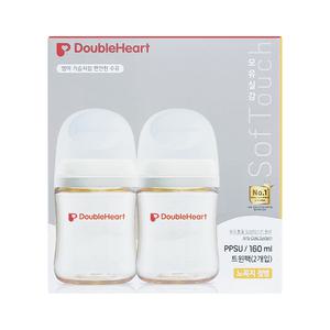 더블하트 3세대 PPSU 젖병 제뉴인화이트 160ml 트윈팩
