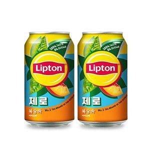 [롯데칠성음료]롯데칠성 립톤 아이스티 제로 복숭아 355ml 12캔