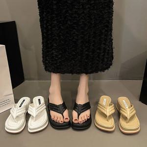 더구두 웨지 쪼리 스트랩 통굽 플랫폼 샌들 슬리퍼(6cm)-6219