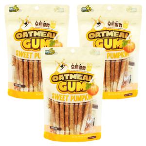 지나스 오트밀껌 단호박 먼치껌 260g X 3개 애견 이갈이 먼치껌