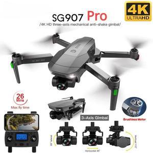 SG907 Pro  SG907SE 카메라 장착 전문 드론 3 축 짐벌 브러시리스 5G 와이파이 GPS 옵티컬 플로우 RC 쿼드