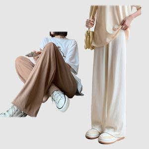 Free 2XL 77-88가능 여름 냉장고 플리츠 바지 아이스 하이웨스트 팬츠 시원한 트레이닝 추리닝