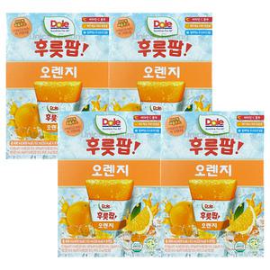 Dole 돌 후룻팝 오렌지 ( 62ml 8개입 ) 4개 / 오렌지팝 얼려먹는 디저트 주스 과즙쥬스