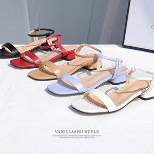 [바닐라슈] 라몬즈 백밴딩 스트랩 로우굽 샌들(3cm)