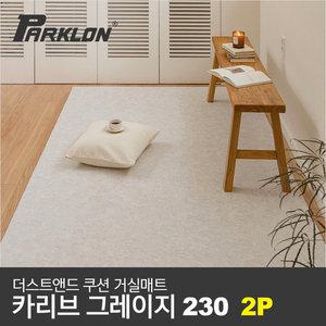 [파크론] 2P 더스트앤드 쿠션 거실매트 카리브그레이지 (230)