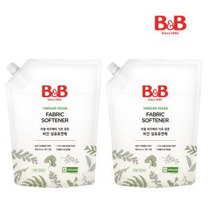 비앤비 비건 섬유유연제 1500ml 리필형 2입