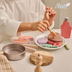 피에스타 원목 소꿉놀이 스테이크 세트