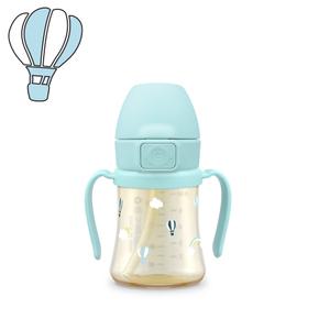 그로미미 PPSU 스카이벌룬 원터치 빨대컵 200ml (크리미블루)