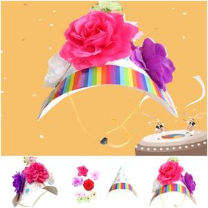 농악놀이 모자 꾸미기 고깔모자 민속놀이 꽃 붙이기 데코 DIY (5인용)