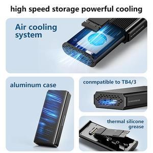 알루미늄 PC용 외장 하드 드라이브 케이스 Tb 4/3 USB 32 31 30 20 40Gbps M2 NVMe SSD 인클로저