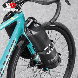 WEST BIKING 5L 방수 자전거 포크 백, 휴대용 사이클링 팩, 대용량 전기 스쿠터 자전거 프론트 백, 자전거