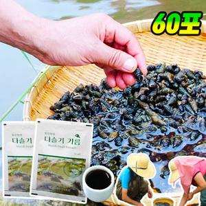 영월 동강청정 자연산 다슬기 기름 파우치 33mlx60포 오일 엑기스 진액 100%국내산 전통방식 올갱이 추출액