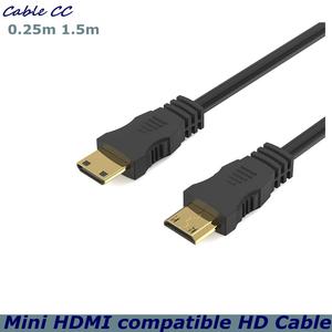 1.4 미니 HDMI 플러그-미니 HD 플러그 비디오 케이블 C 타입 to 어댑터 하이 퀄리티 TV DVD 폰 25cm 1.5m