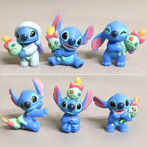 Miniso Lilo & Stitch 만화 귀여운 피규어 모델 컬렉션 애니메이션 데스크탑 장식 생일 케이크 장난감 선물 6