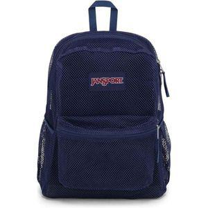 JanSport 에코 메시 백팩 네이비 17인치 x 12.5인치 6인치 노트북 슬리브가 있는 성인용 반투명 가방 패딩