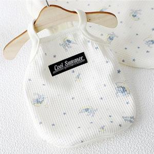 반려동물 베스트 귀여운 프린트 고양이 멜빵 조끼 강아지 패션 얇은 셔츠 여름 애완동물 의류 치와와
