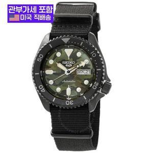 세이코 5 스포츠 오토매틱 그린 카모플라쥬 다이얼 남성용 손목시계 SRPJ37K1