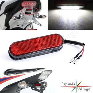 범용 바이크 오토바이 후면 적색 반사판 통합 LED 번호판 테일 라이트 BMW 호환 S1000RR K1300S R1200 F800 F650 12V