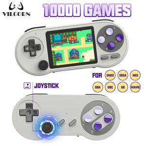 레트로 휴대용 게임 콘솔 기계 어린이 게임보이 SNES GBA 세가용 IPS 무선 미니 에버 드라이브 플레이어 SF2000