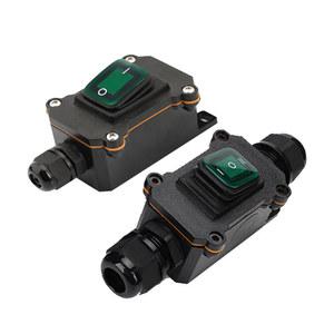 야외 방수 로커 스위치 케이블 단자 커넥터 전선 상자 PG9 PG11 4mm 8mm 12mm 12V 24V DC 110V 220V AC