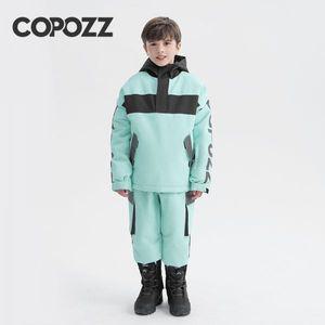 남자 여자 스키복 남성 여성 보드복 세트 COPOZZ-두꺼운 겨울 어린이용 방수 따뜻한 스키 재킷 바지 바람막