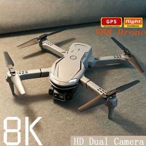 입문용 농업용 드론 전문 HD 항공 사진 듀얼 카메라 무지향성 장애물 회피 V88 8K 5000m 신제품
