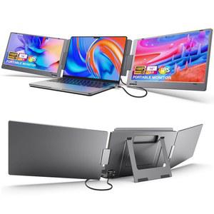 KYY 노트북 화면 확장기, 14인치 FHD 1080P USB C 휴대용 모니터, IPS 컴퓨터 디스플레이, 트리플 화면용 듀얼 12인치 16인치 노트북용 모니터(맥, 윈즈, 안드로이드)