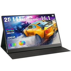페이시아 포터블 모니터 2K 144HZ 16.1인치 2560X1440P 게이밍 QHD 프리싱크 100% SRGB HDR 울트라 슬림 노트북 여행용 외장 화면 PC XBOX 호환용 PS4 5 스위치 스마트 커버 포함