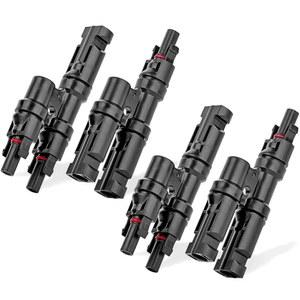 바이트나 4pcs 2웨이 브랜치 태양광 패널 커넥터, 수컷 /암컷 DIY 마운트 도구 병렬 사이의 2 대 1 케이블 커넥터