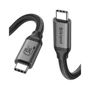 실크랜드 USB C 모니터 디스플레이 케이블 [4K@144HZ /60HZ 8K@30HZ], 3.2세대 2X2 비디오 케이블, 20GBPS 데이터 전송, 240W PD 고속 충전, 아이폰 호환 16, 애플제품 PRO, IPAD와 호환되는 타입 3.3FT