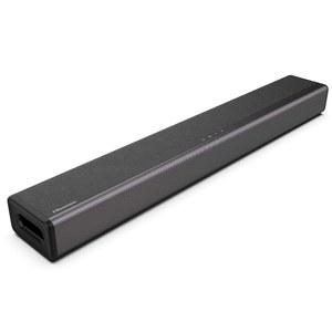 서브우퍼가 내장된 Hisense HS214 2.1ch 사운드 바, 108W, 무선 블루투스가 탑재된 올인원 컴팩트 디자인, 돌비 오디오, Roku TV 레디, HDMI ARC /Optical /AUX /USB, 3가지 EQ 모드, 블랙