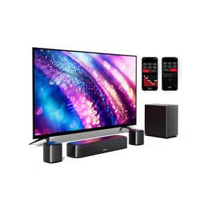 스마트 TV용 ULTIMEA 5.1ch 사운드 바(서라운드 스피커 2개 포함), 가상 서라운드 시스템, 앱 제어, 홈 시어터 유선 서브우퍼, 피크 파워 250W, Opt /BT /AUX, Aura A30