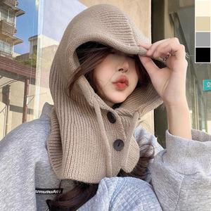 [BZJLMWEP_51JA]버튼 바라클라바 후드 트렌드 1P 넥워머