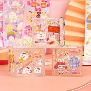 아트필드 DIY 아크릴 투명 큐브 퍼즐 키링만들기 장난감