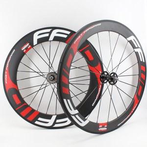 휠셋 탄소 섬유 자전거 휠셋 탄소 관형 클린처 튜브리스 림 전방 60mm 후방 88mm 700C 트랙 고정 기어 자전거