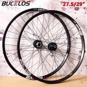 휠셋 BUCKLOS 산악 자전거 휠셋 전면 후면 Mtb 클린처 29 인치 휠 32H 8 11S 디스크 브레이크 휠 세트 시마노 HG용 27 5 인치