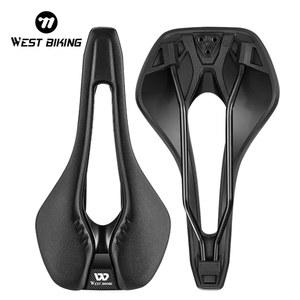 스프링안장 WEST BIKING 자전거 시트 MTB 로드 바이크 안장 초경량 편안한 쿠션 레이싱 새들 원형 레일 7mm