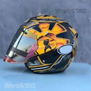 오토바이 헬멧 바이크 라이더 스쿠터 하이바 여름 시즌 안전 하프 남여 레이싱 Antifog Casco Kask 골든 가