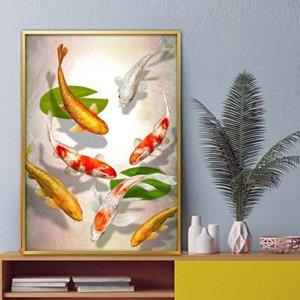 [셀러허브 패션][JHQQ83U6_4B]잉어 풍수그림 A2 CARP5 돈들어오는