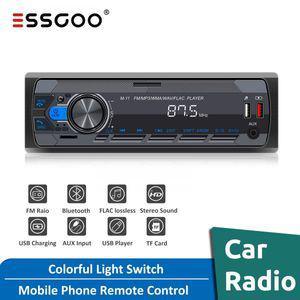 카 라디오 오디오 블루투스 우퍼 리시버 AUX 동글 ESSGOO 1 din 자동차 FM TF SD USB 입력 MP3 플레이어 12