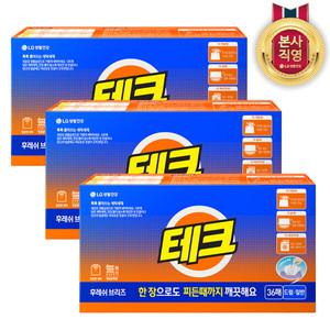 테크 간편시트 세제 후레쉬 36매 x 3개