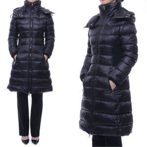 [버버리](마산점) 20FW 여성 디태처블 후드 롱패딩 (8036140_BLACK_20F)