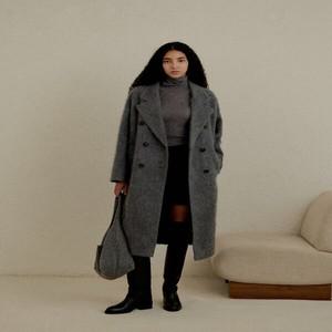 [누캐시미어] 브러시 캐시미어 100% 코트