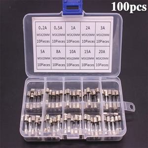 100 PCS 고속 블로운 유리 퓨즈 조합 키트 5x20mm 250 V 0.1 0.2 0.25 0.5 1 1.5 2 3 4 5 8 10 12 15 20 A