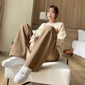 여자 코듀로이팬츠 추리닝바지 줄지 밴딩 골덴 와이드 플 여성 트레이닝 데일리 여름 간절기
