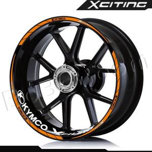 KYMCO XCITING CT 250 300i 400i Xtown125 Downtown125i Dt-x360 오토바이 휠 스티커 스트라이프 림 데칼 A