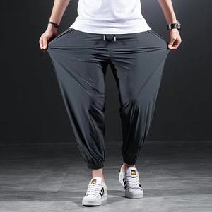 쿨테크 남성 여름 아이스 냉장고바지 조거핏 스판 밴딩 트레이닝팬츠